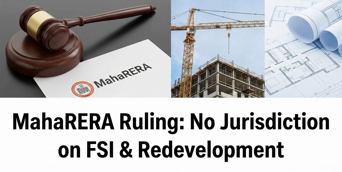 MahaRERA Rules: No Jurisdiction Over FSI & Redevelopment Disputes